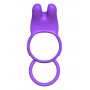 Эрекционное кольцо с вибрацией и подхватом для мошонки Twin Teazer Rabbit Ring