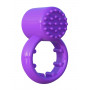 Фиолетовое эрекционное кольцо с вибрацией Sensual Touch Love Ring