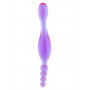 Фиолетовый двусторонний анальный стимулятор - 20 см.