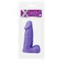 Фиолетовый реалистичный массажёр XSKIN 5 PVC DONG - 13 см. (Dream Toys 20615)