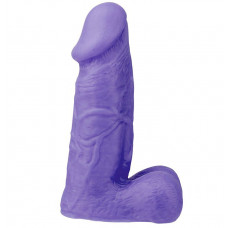 Фиолетовый реалистичный массажёр XSKIN 5 PVC DONG - 13 см.