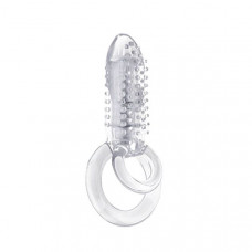 Прозрачное эрекционное кольцо с вибрацией DOUBLE O 8 CLEAR