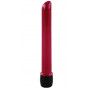 Красный классический тонкий вибратор - 14,5 см.