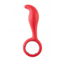 Красный анальный стимулятор с ручкой-кольцом - 14 см. (ToyFa 901353-9)
