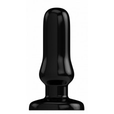 Чёрный анальный стимулятор Bottom Line 4  Model 6 rubber Black - 15,5 см.