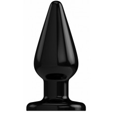 Чёрный анальный стимулятор Bottom Line 6  Model 2 rubber Black - 15,5 см.