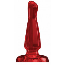 Красный анальный стимулятор Bottom Line 6  Model 3 Acrylic Red - 15,5 см.