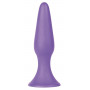 Фиолетовая анальная пробка Silky Buttplug Big Purple - 16 см.