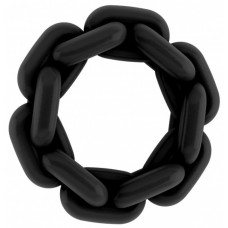 Чёрное эрекционное кольцо SONO №4 
