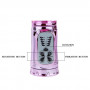 Розовый перезаряжаемый вибромассажер с ротацией, поступательными движениями и стимуляцией клитора - 29,5 см.