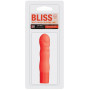 Оранжевый мини-вибромассажёр NEON BLISS VIBRATOR - 9 см.