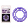 Фиолетовое двойное эрекционное кольцо NEON DOUBLE RING 45MM PURPLE