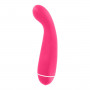 Розовый вибромассажер Intro 6 Pink для G-массажа - 17 см.