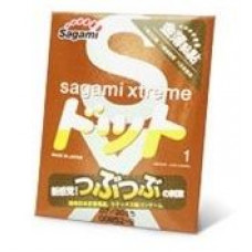Презерватив Sagami Xtreme FEEL UP с точечной текстурой и линиями прилегания - 1 шт.