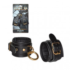 Кожаные наручники с круглым карабином Sitabella Gold Collection