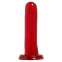 Красный анальный фаллоимитатор Smoothy - 13,3 см.