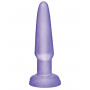 Фиолетовая анальная пробка Beginners Butt Plug - 10,9 см.
