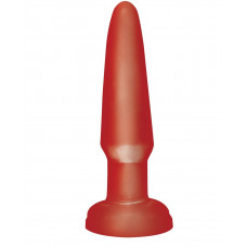 Красная анальная пробка Beginners Butt Plug - 10,9 см.