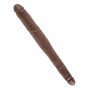 Двусторонний коричневый дилдо 16  Tapered Double Dildo - 40,6 см.