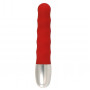 Стильный красный мини-вибратор Discretion Vibe Ribbed - 11 см. 