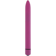 Розовый тонкий вибратор GC Slim Vibe - 16,5 см.