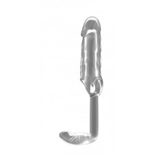 Прозрачная насадка с анальной вставкой Stretchy Penis Exten and Plug  No.38