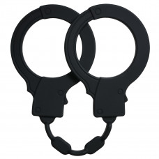 Чёрные силиконовые наручники Stretchy Cuffs Black