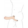Закрытая телесная насадка на пенис с двумя виброэлементами