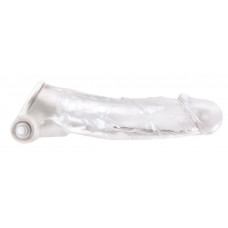 Прозрачная насадка с закрытой головкой и вибрацией Renegade Manaconda - 18,3 см.