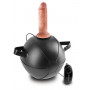 Мини-мяч с фаллической насадкой телесного цвета и вибрацией Vibrating Mini Sex Ball with 6  Dildo - 15,2 см. (Pipedream PD5684-21)
