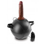 Мини-мяч с фаллической насадкой коричневого цвета и вибрацией Vibrating Mini Sex Ball with 7  Dildo - 17,7 см. (Pipedream PD5685-29)