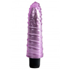 Фиолетовый вибратор Jelly Gems №5 - 15,2 см.