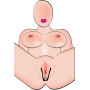Женский анальный стимулятор с зажимом на половые губы