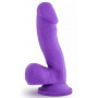 Фиолетовый фаллоимитатор Juicy - 17,8 см.