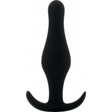 Чёрная анальная пробка Butt Plug with Handle Large - 14,5 см.