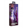 Фиолетовый вибратор Vibrating Rabbit с клиторальным отростком - 22 см.