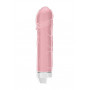 Розовый вибратор Lenore с тонкими венками - 14,5 см.