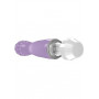 Фиолетовый вибратор Lowri с покрытой шишечками головкой - 15 см.