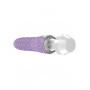 Фиолетовый вибратор Loyce с шишечками по всей длине - 14,8 см.
