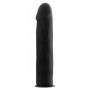 Чёрный страпон Deluxe Silicone Strap On 8 Inch - 20 см. (Shots Media BV OU208BLK)