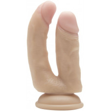 Телесный анально-вагинальный фаллоимитатор Realistic Double Cock 6,5 Inch - 16,5 см.