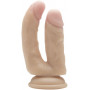 Телесный анально-вагинальный фаллоимитатор Realistic Double Cock 6,5 Inch - 16,5 см.