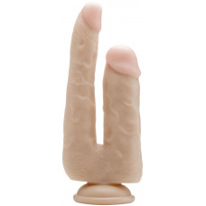 Телесный анально-вагинальный фаллоимитатор Realistic Double Cock 9 Inch - 23 см.