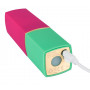 Бесконтактный стимулятор клитора в форме помады Womanizer W-260 2GO в розово-зелёном корпусе (Womanizer 0590460)
