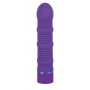 Фиолетовый ребристый вибромассажёр Maxx Power Vibe - 19 см. (NS Novelties NSN-0315-35)