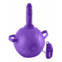 Фиолетовый надувной мяч с вибронасадкой Vibrating Mini Sex Ball - 15,2 см. (Pipedream PD5382-12)