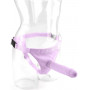 Фиолетовый страпон Tru-Fit Strap-On - 18 см.