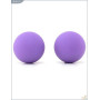 Металлические вагинальные шарики с фиолетовым силиконовым покрытием