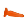 Оранжевая изогнутая анальная пробка из геля - 13 см. (Eroticon 30148)