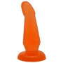 Оранжевая изогнутая анальная пробка из геля - 13 см. (Eroticon 30148)